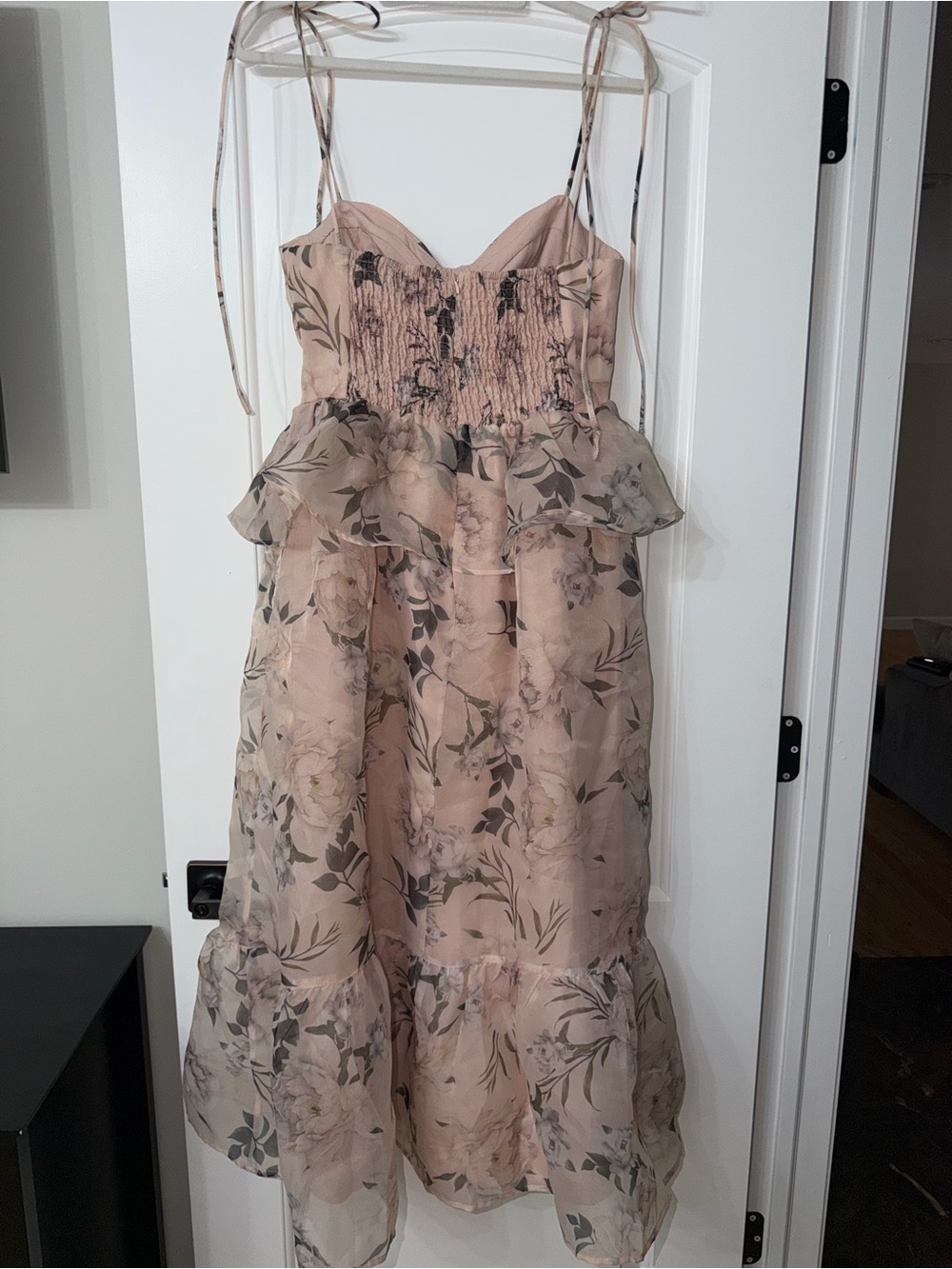 Petal & Pup Kennie Floral Print Midi Dress | Pink Floral | Size Small - Picture 12 of 12